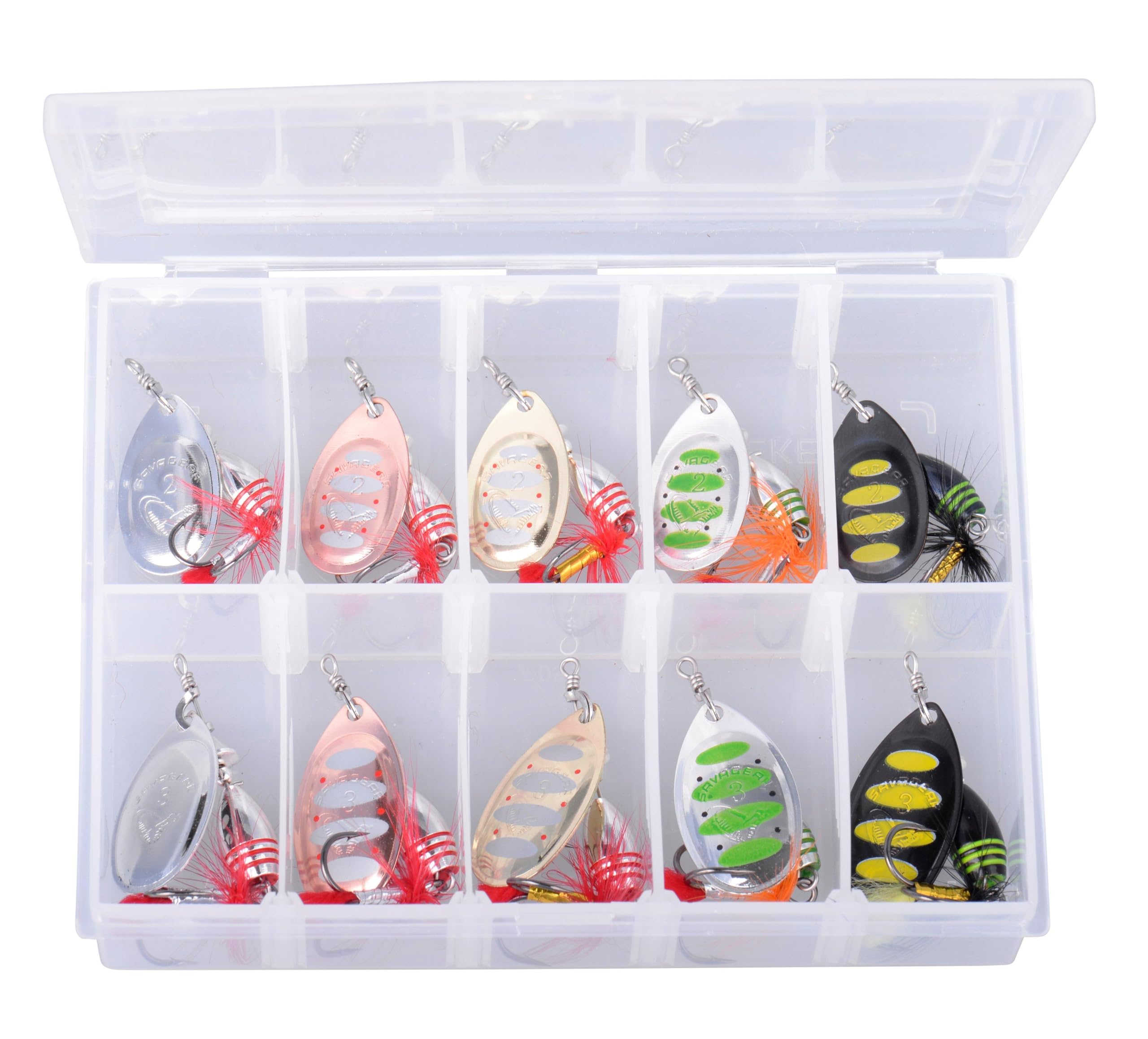 Savage Gear Rotex Spinner Kit – Premium Spinner for Anglers Targeting Trout, Salmon, Pike & More, Custom Japanese Treble Hooks, Immediate Rotation, Freshwater & Saltwater Fishing Assorted Varied