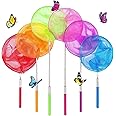 6 Pack Telescopic Insect Catching Nets,Butterfly Nets,Fishing Nets,Nature Exploration Toys for Kids Outdoor Playing