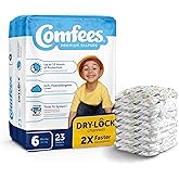 Comfees Premium Baby Diapers with Total Fit System for Boys & Girls, Size 6, 92Count