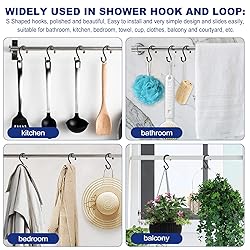 BellRhein Shower Curtain Hooks Rings, 12 Pack Metal