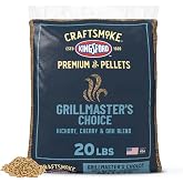 Kingsford Craftsmoke Premium Grilling Wood Pellets, Grillmasters Choice Cherry, Hickory, and Oak BBQ Pellets for Grilling, 100% Natural Hardwood, 20 pounds
