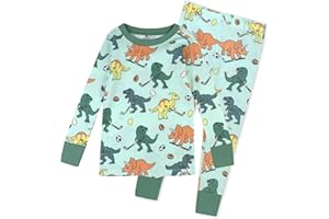 HonestBaby unisex-baby Celebration 2-piece Pajamas Sleepwear Pjs 100% Organic Cotton for Baby, Toddler, Kids