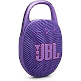 JBL Clip 5 - Ultra-Portable, Waterproof & Dustproof Bluetooth Speaker, Big JBL Pro Sound with Punchy bass, Integrated Carabiner, Up to 12 Hours of Play, Made in Part with Recycled Materials (Purple)
