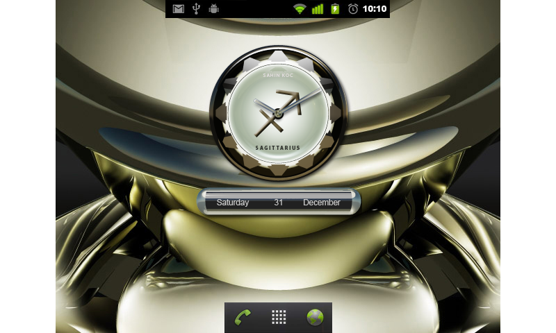 Sagittarius Beautiful Clock Widget Zodiac Theme for Android