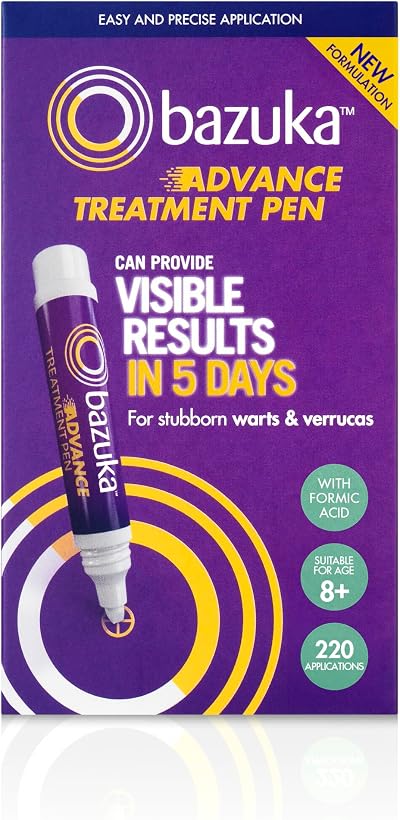 Bazuka Advance Treatment Pen for Warts and Verrucas - 5 Day Visible Results