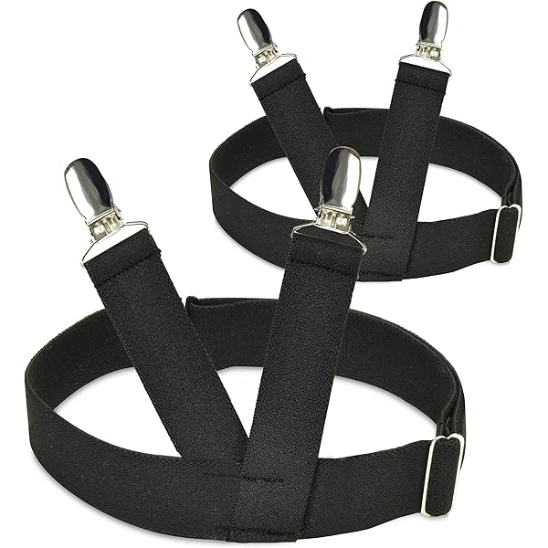 Garter Clip Replacement WangHooo Suspender Clips, 2 Pcs Metal Holder Clips  Heavy Duty Sheet Fasteners Clip Gripping Teeth Men Overall Suspenders Trous Garter  Clips
