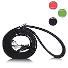 Solofish LED Lights Retractable Dog Leash 16ft Reflective Nylon Walking Pet Leash with 4 Models LED Night Lights for Dogs up to 80lbs (2018 Newest Version) (Black)