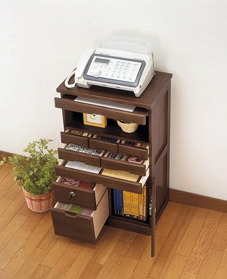 Amazon 桐製 引き出したくさん チェスト 48cm幅 鍵付 キャスター付き 木製 桐製 Fax台 電話台 電話台 Fax台 オンライン通販
