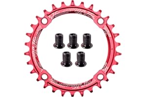 JGbike Elite Round Oval Chainring 104mm BCD 30T 32T 34T 36T 38T Narrow Wide Single Chainring for 8 9 10 11 12 Speed MTB XC Trail e-Bike Fat Bike Mountain Bike Bicycle