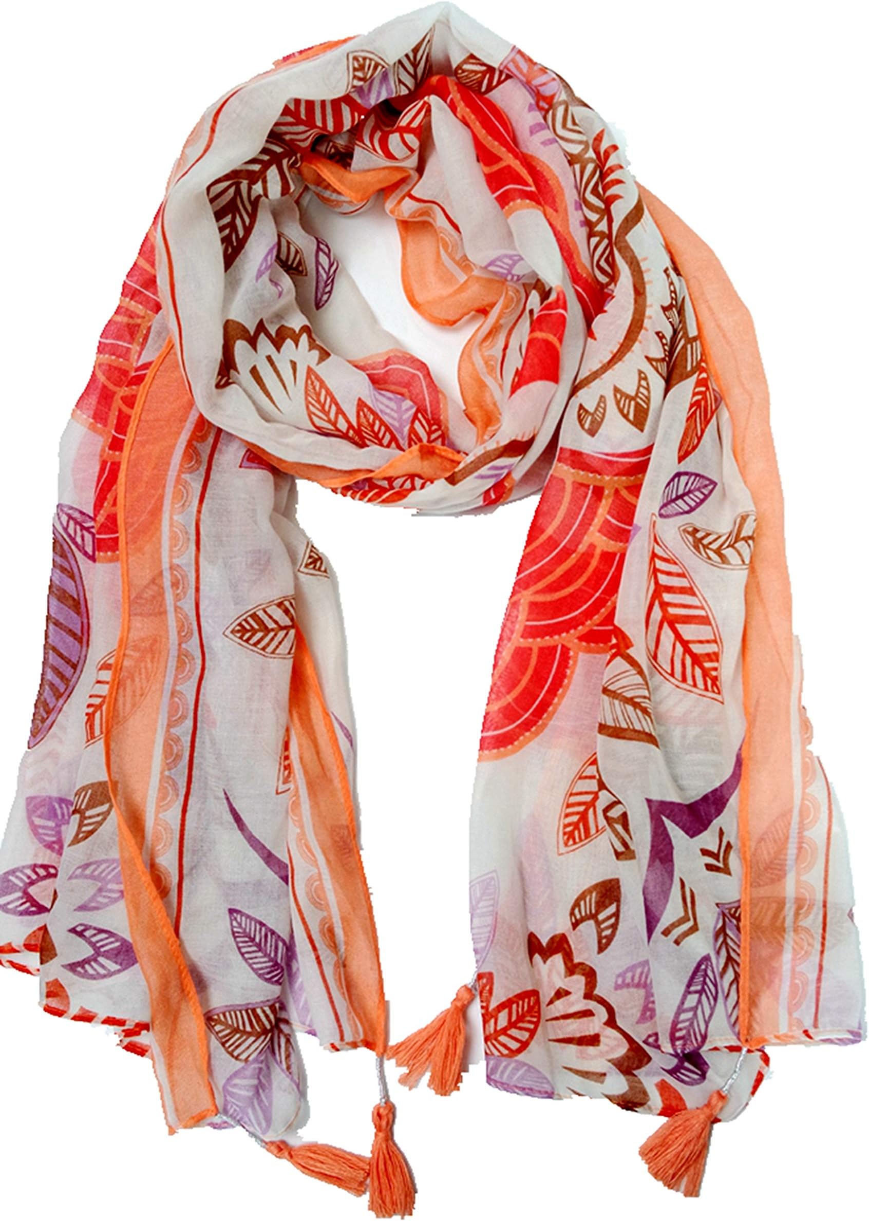 Scarfs for Women with Tassels Lightweight Fashion Spring Scarf Floral Shawl Wrap Women Scarves Sunscreen Shawls