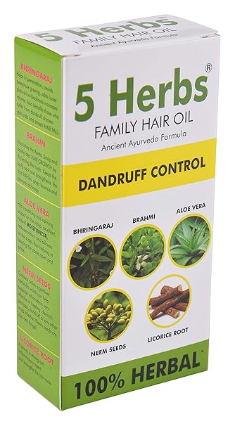 Buy 5 Herbs Dandruff Control Hair Oil 120 Ml Online At Low Prices In India Amazon In