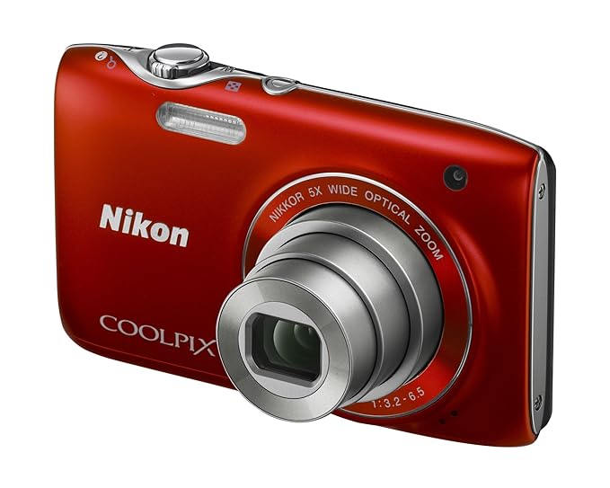 Nikon Coolpix S3100 Digitalkamera (14 Megapixel, 5-fach opt. Zoom, 6,7 cm (2,7 Zoll) Display, HD Video, bildstabilisiert) rot