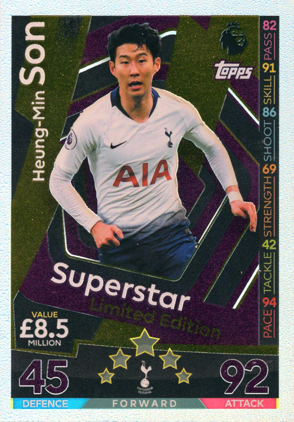 Buy MATCH ATTAX EXTRA 18/19 HEUNG MIN SON SUPERSTAR LIMITED EDITION