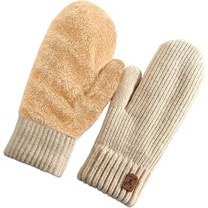 Mawjom Winter Warm Gloves Strecty Knit Gloves For Women