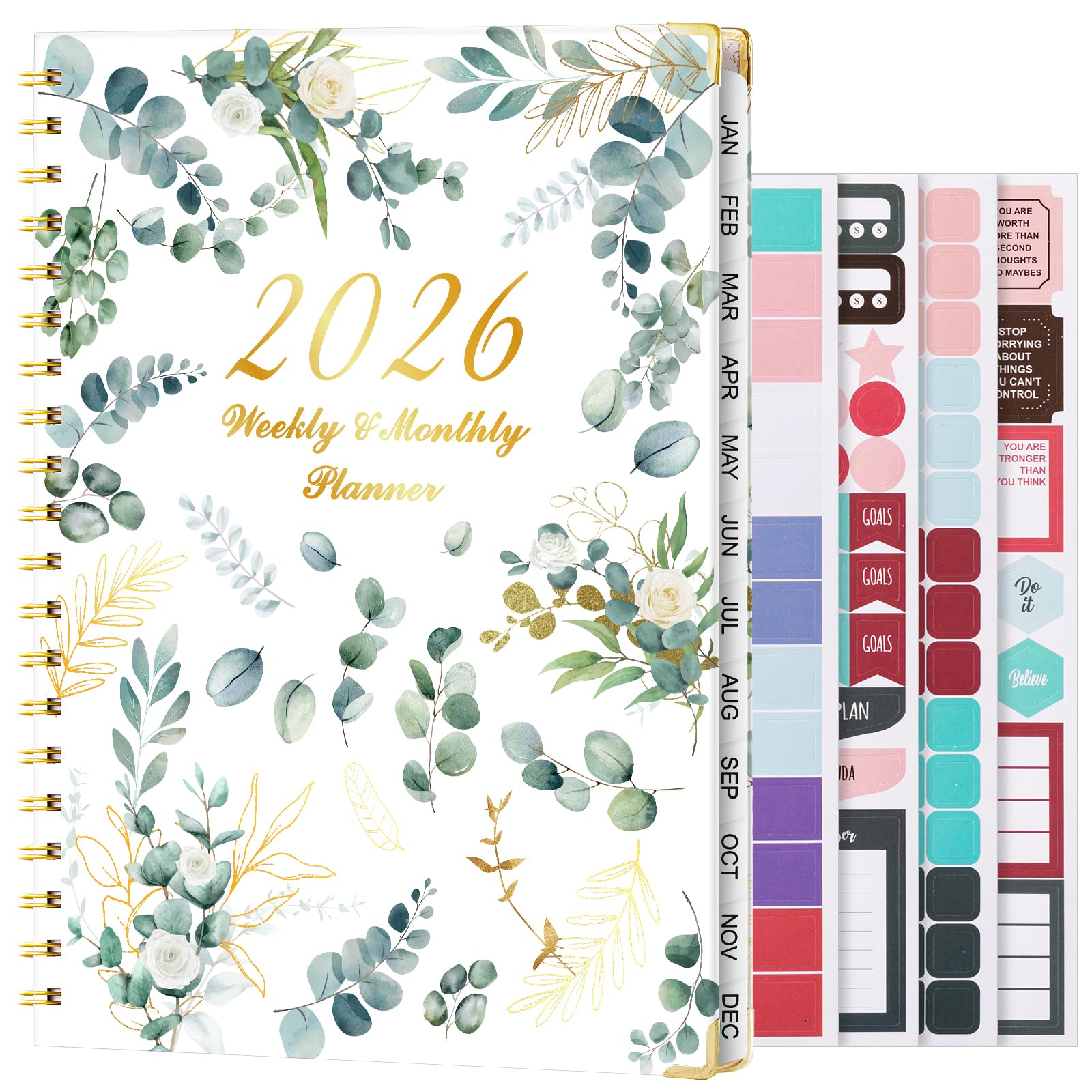 VINTS 2026 Planner,8.5x11 Large Weekly and Monthly Planner,Jan 2026 ...