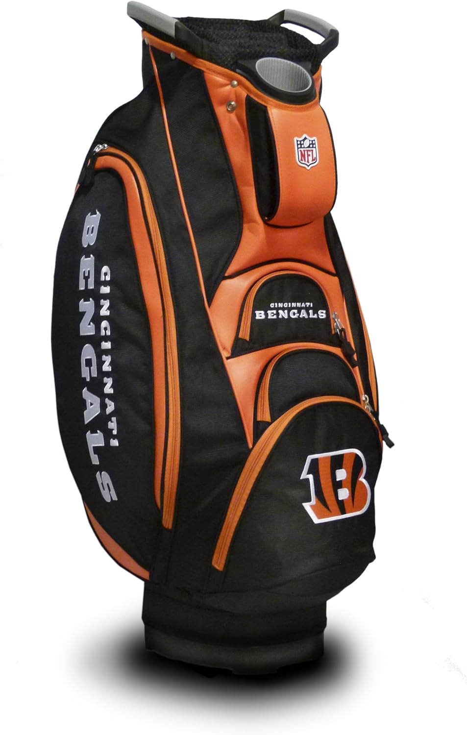 Team Golf NFL New Orleans Saints Victory Golf Cart Bag, 10-way Top with Integrated Dual Handle & External Putter Well, Cooler Pocket, Padded Strap, Umbrella Holder & Removable Rain Hood : Sports & Outdoors