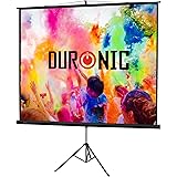 Duronic TPS86/43 (Black) Projector Screen For | School | Theatre | Cinema | Home | Tripod Projector Screen - 86"- 4:3 Screen (Screen: 175cm(W) X 131cm(H)) Projection Screen