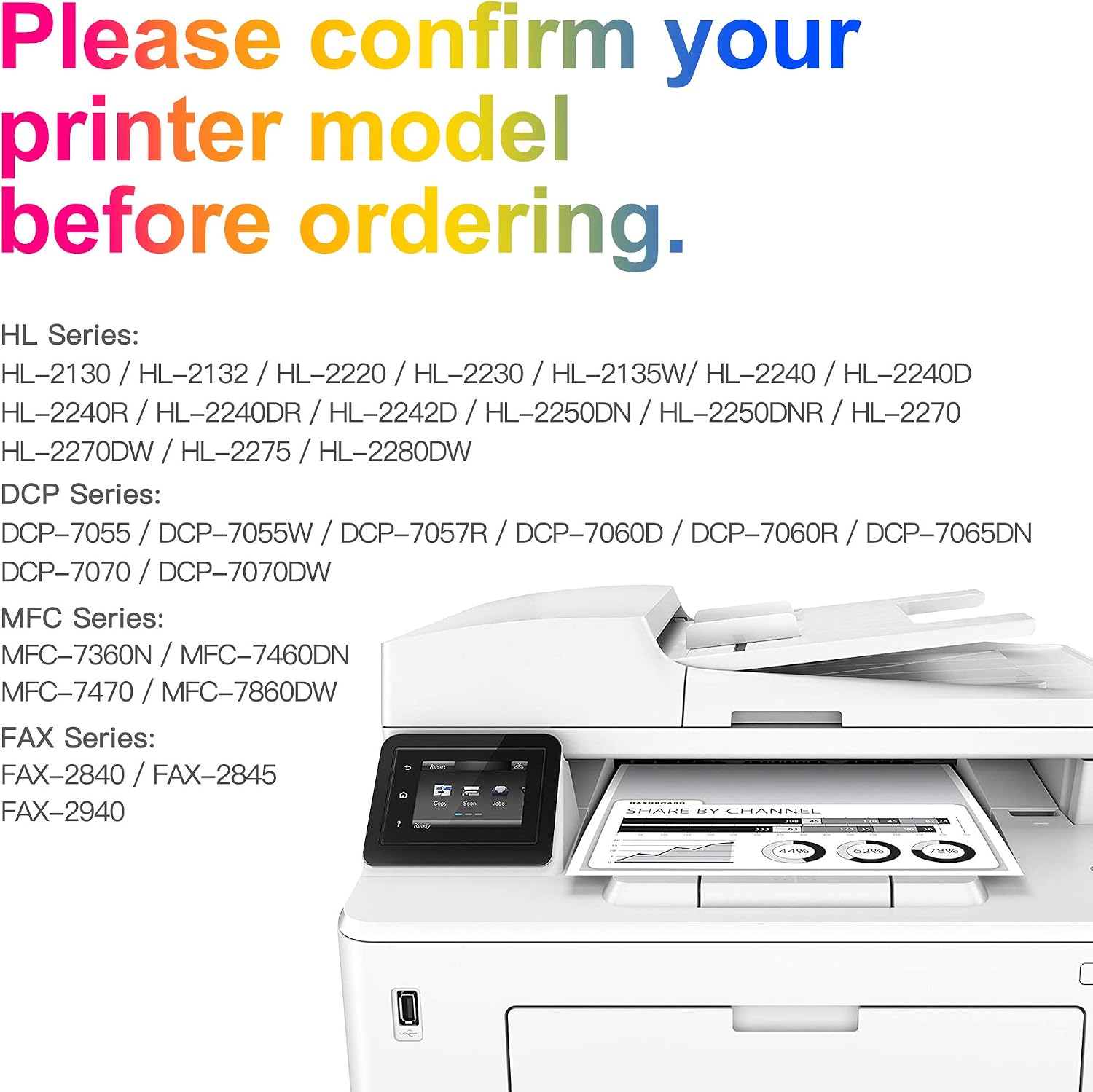 Uniwork Toner Cartridge Replacement for Brother TN2220 TN2010 Compatible with 7055 7060D 7070DW 7460DN 7360N 2130 2240 2240D 2250DN 2270DW 2840(Black - Image 3