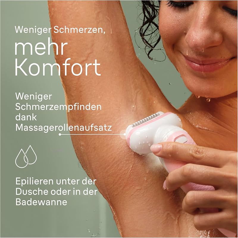 Epilierer Damen Silk-épil 9, Ladyshaver, 9-130, Weiß/Rosa