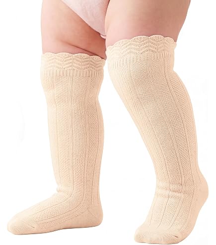 Amazon.com: ACTLATI 3 Pairs Baby Girls Boys Knee High Socks Cotton