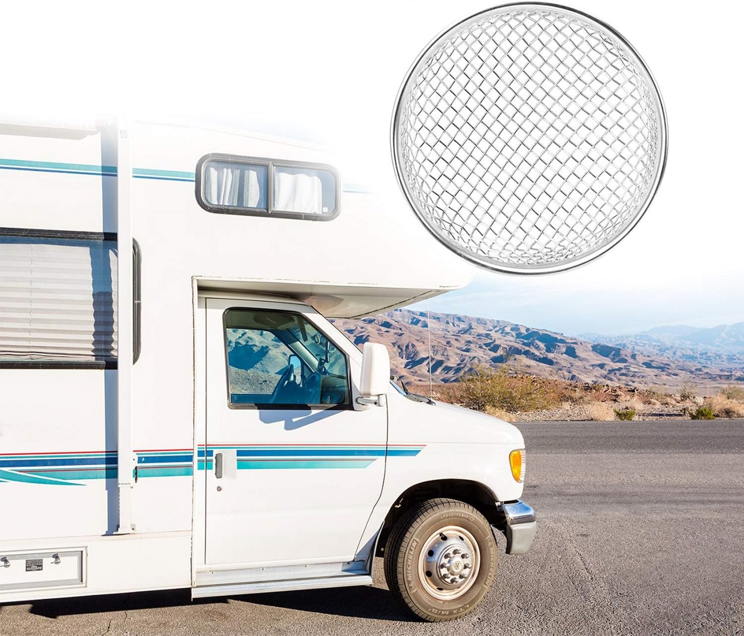 WedFeir Flying Insect Screen 2 Packs 2.8 Inch RV Bug Screen Covers with Installation Tool for