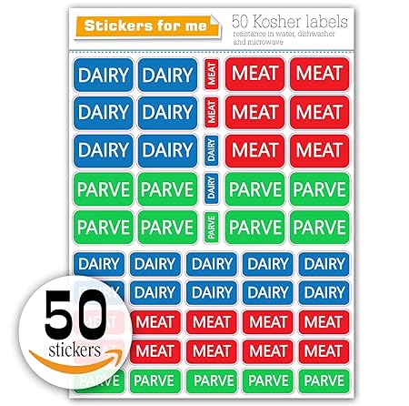 Etiquetas adhesivas kosher con código de color, aptas para ...