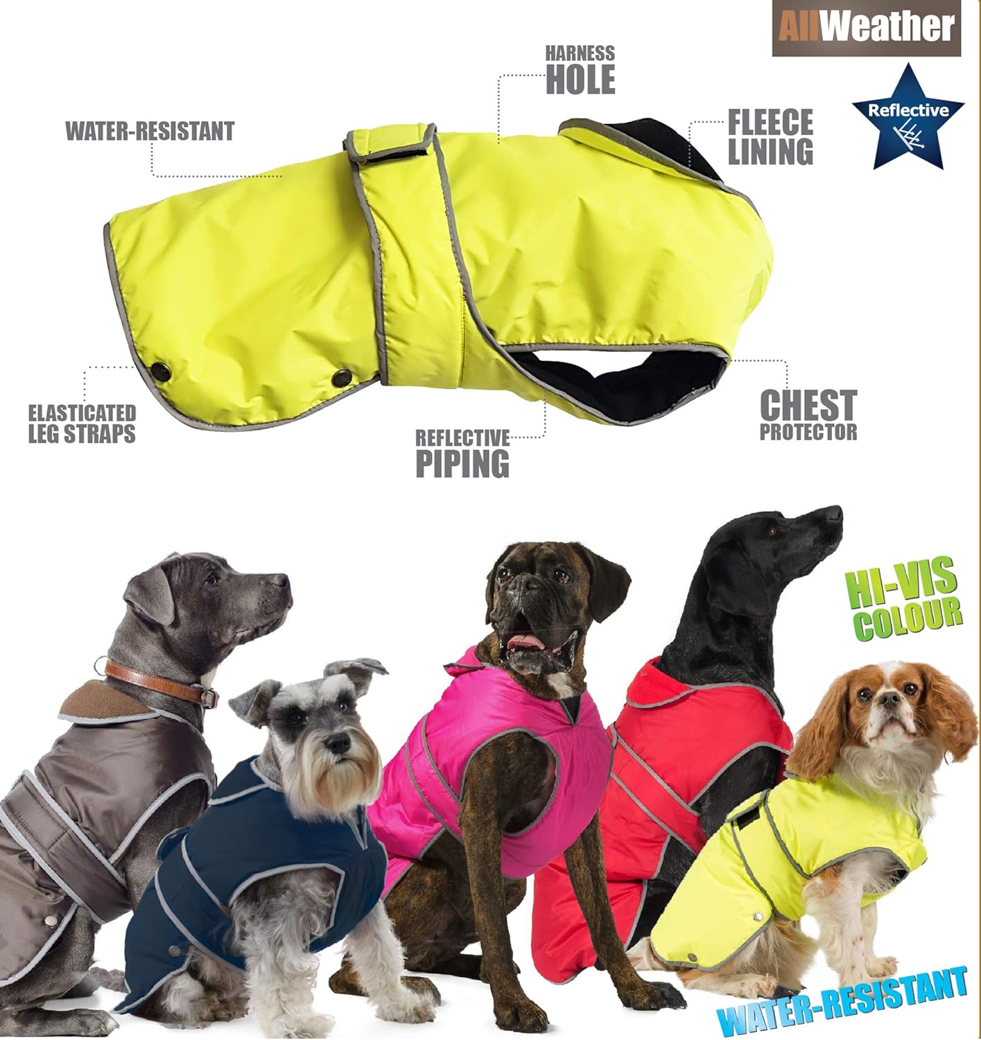 Ancol Muddy Paws All Weather Stormguard Coat . Pink. Size X-Small ( Length 25cm , up to 43cm girth), XS - Image 3