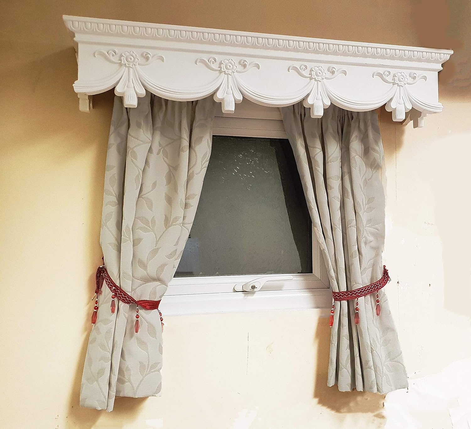Curtain Box Valance Pelmet Window Cornice Swag Crown Canopy Cover