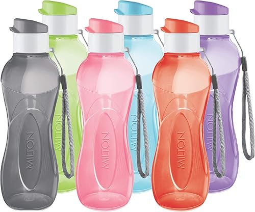 MILTON 6- pack -12 oz Kids Water Bottle for School Reusable Leak