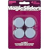 Magic Sliders 4038 Series 1-1/2" Sliding Disc, Gray, Pack of 4,Grey
