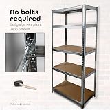 DIVCHI 5 Tier Heavy Duty Aluminum Storage Rack Garage Shelving 875kg 40x80x180cm view 2