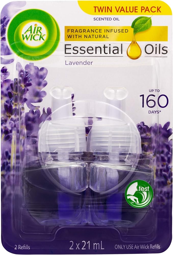 Air Wick Electric Plug In Diffuser Refill Lavender, 2x21ml, Lavender