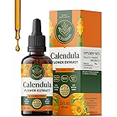HERBAMAMA Calendula Tincture - Vegan Antioxidant & Detox Support with Calendula Extract Drops - Non-GMO, Alcohol & Sugar-Free Liquid Supplement, 42-Day Supply