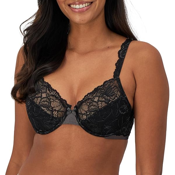 Freya Women's Expression Crochet-Look Underwire Plunge Bra, Black