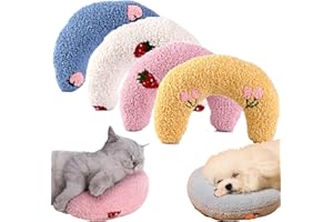MCGOTASY Zentric Calming Pet Pillow, Petsboro Pet Pillow, Pets Boro Pet Pillow, Libiyi Dotmalls Pet Pillow, Soft Dog Bed Pillows, U-Shaped Pillow for Pet Cervical Protection Sleeping Improve (4PCS)