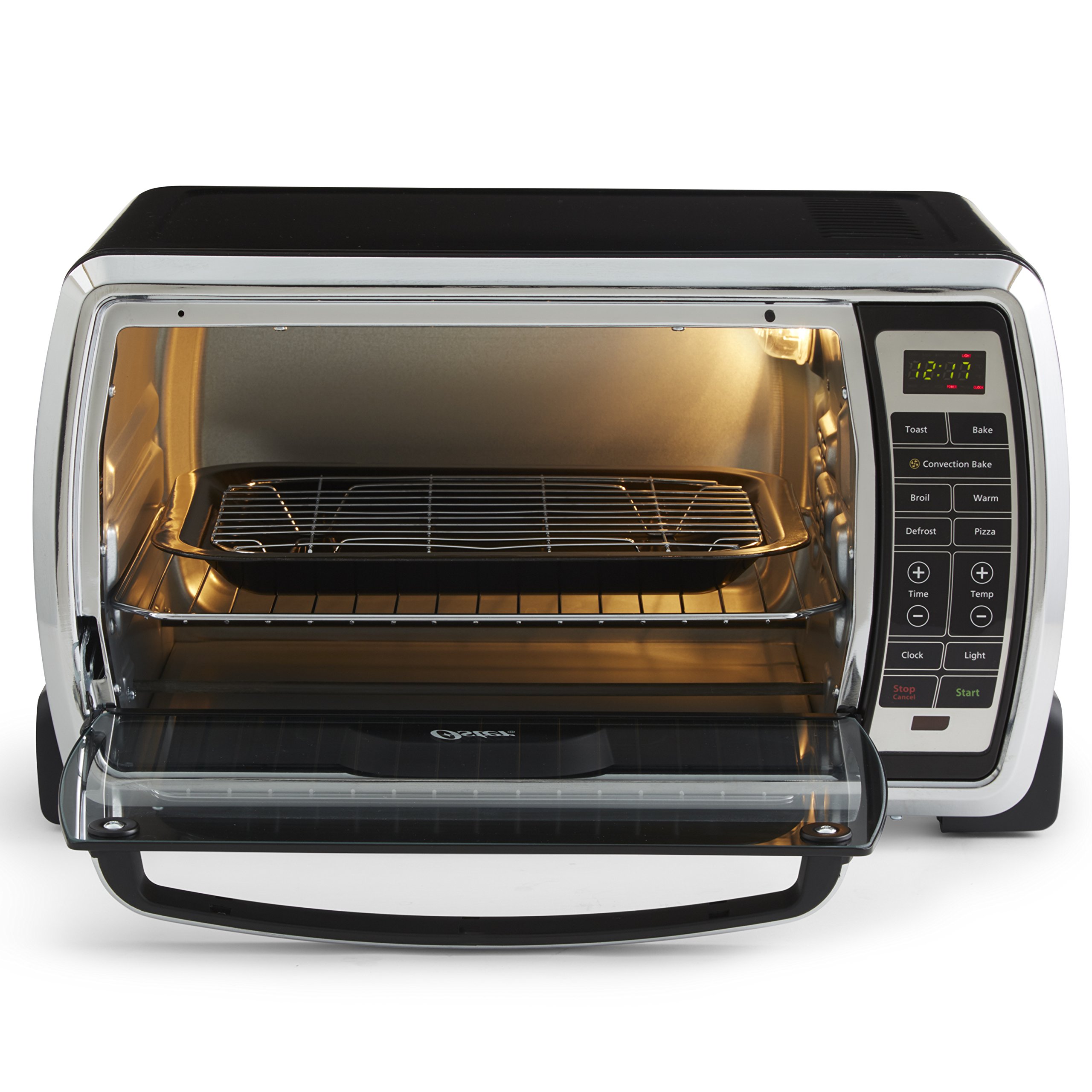 Oster Large Digital Countertop Convection Toaster Oven, 6 Slice, Black