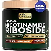 NAD Alternative of NMNH Supplement – Liposomal NAD + Resveratrol Supplement – NAD Supplements for Women and Men – Liposomal Nicotinamide Riboside 900mg for Energy & Healthy Aging - 80 Capsules