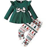 Jecson Toddler Baby Girl Clothes: Cotton Soft Outfits Set A-Line Top & Butterfly-Print Pants Cute Fall Home Outdoor 6M-4Y