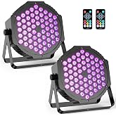 YeeSite 60LED DJ Par Lights 2-Pack | 90W Stage Par Light, Remote/DMX512 Control.Sound-Activated Uplights for Events,Wedding,Church,Nightclub,Live Show,Halloween