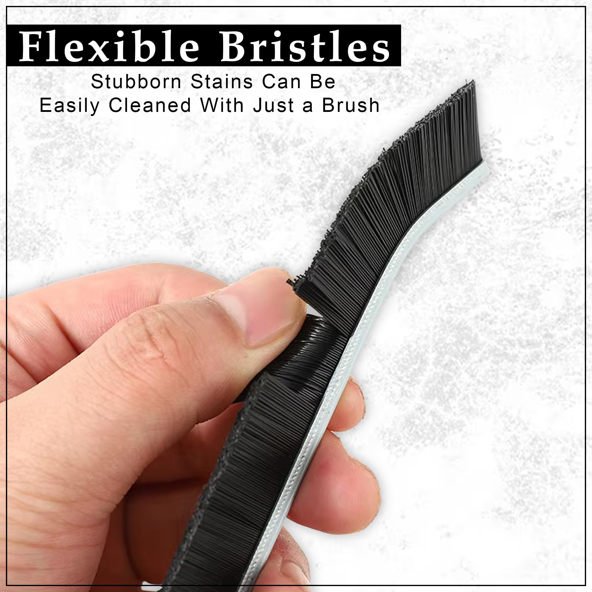 GLUN Plastic ® Multifunctional Grout Cleaning Brush, Hard Bristle Gap Cleaner, All-Around Household Cleaning Brush Set Pack of 5 4