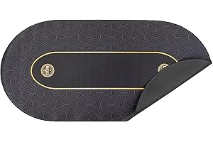 TRITON POKER TABLES Triton Premium Portable Poker Table Mat 10 Player Blue - Multi-Spandex Fabric Rubber Portable Poker Game Mat with Zippered Oxford Fabric Carry Bag - 80” L x 38” W