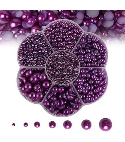 GORGECRAFT Lot De 3 000 Perles D'imitation Rondes Colorées à Dos Plat Pour Scrapbooking, Décoration, Artisanat, Fabrication De Téléphones Et Ongles 3 à 8 Mm