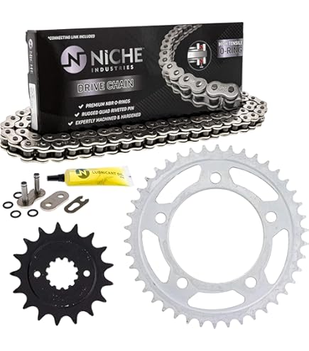 Caltric Red O-Ring Drive Chain & Sprocket Kit Compatible With - Foto 13