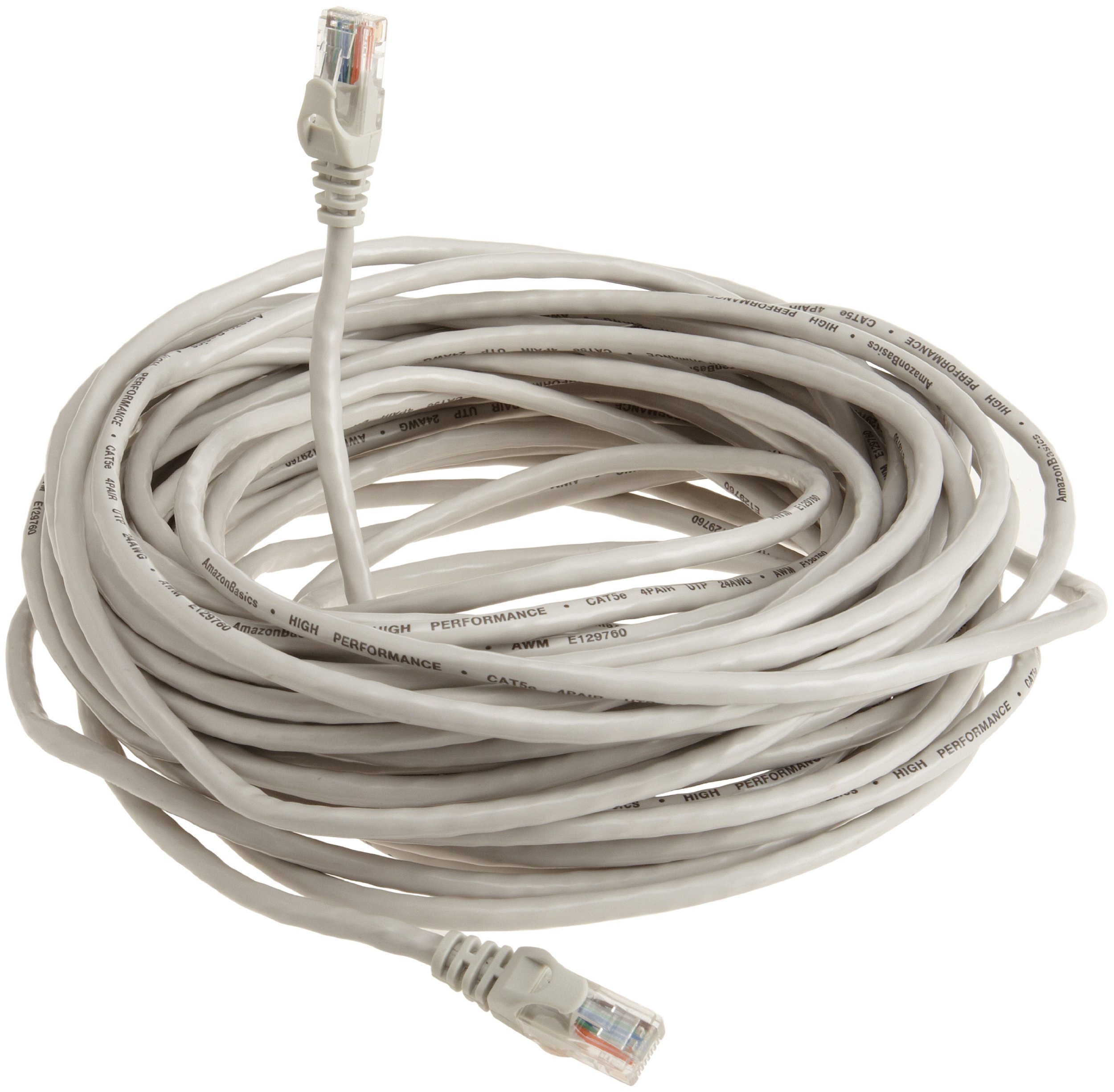 AmazonBasics RJ45 Cat5e Network Cable 50 Feet (15.2 Meters