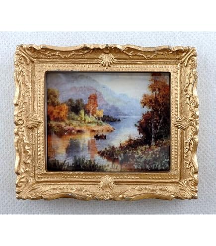 Accessoire Miniature Melody Jane - Cadre Avec Bouquet De Roses Peint - Échelle 1:12 - Résine - 74x61 Mm - Maison De Poupée