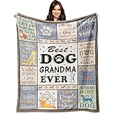 XALAZY Dog Grandma Gifts Blanket 50"X60", Dog Lovers Gifts For Women, Gifts for Dog Lovers, Best Dog Lover Gifts, Dog Gifts for Women, dog grandma gift for women, Dog Themed Gifts for Women, dog decor