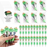 Sayglossy 50 Sets Valentine Dumpster Fire Pens Gifts Bulk, Funny Dumpster 4-in-1 Multicolor Ballpoint Pen Desk Accessories with Positive Cards for Employee Coworker Teacher Office Party Supplies