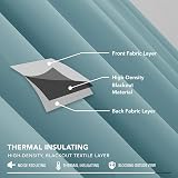 Deconovo Thermal Blackout Curtains 90x90 Sky Blue Two Panels view 5