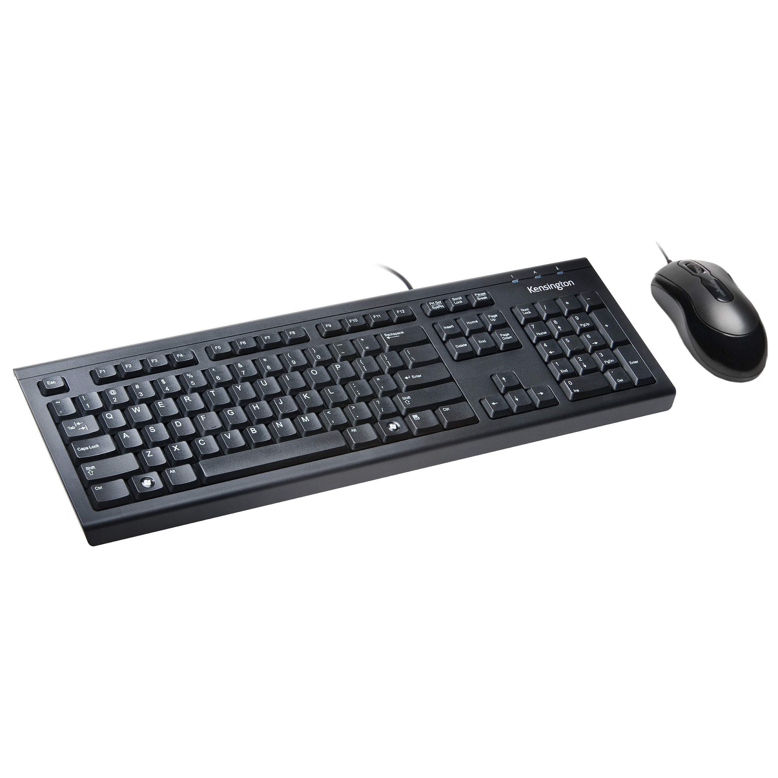 Kensington ValuKeyboard - Wired USB 3.0 Keyboard for PC, Laptop, Computer, Notebook - USB Mouse with Scroll Wheel
