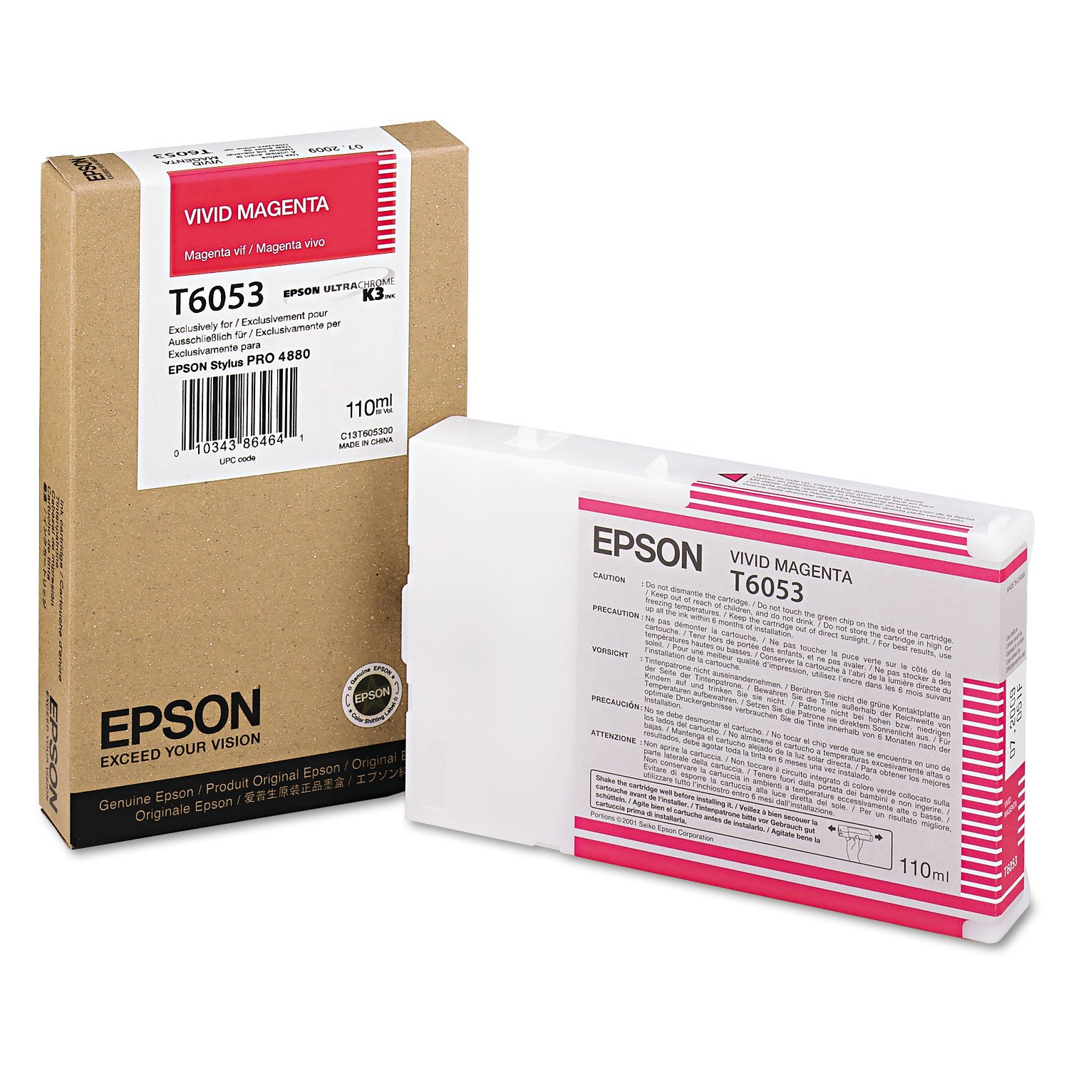 Epson C13T605300 ST PRO4880 Ink Cartridge, 110 ml, Vivid Magenta